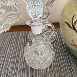 Elegant Clear Glass Dressing/Vinegar Decanter with Stopper